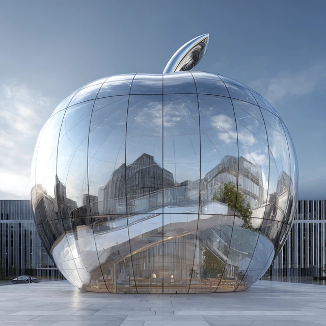 Apple Shaped Building Modern Architecture Design