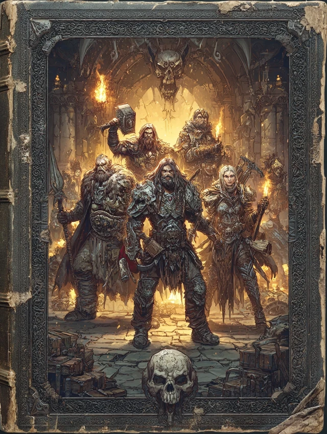 DandD 5E Fantasy Adventurers Dungeon Cover Art