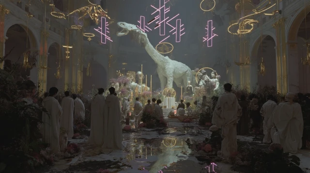 Cyber-Popes Blessing Apocalyptic Vision