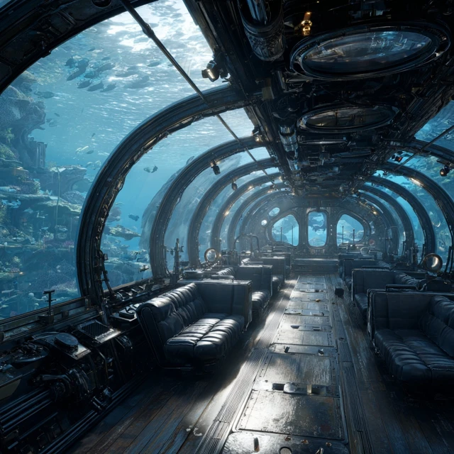 Submarine Interior Underwater Exploration