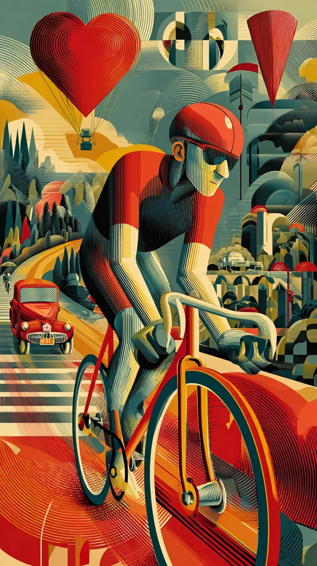 Cycling Race Poster Depero Style