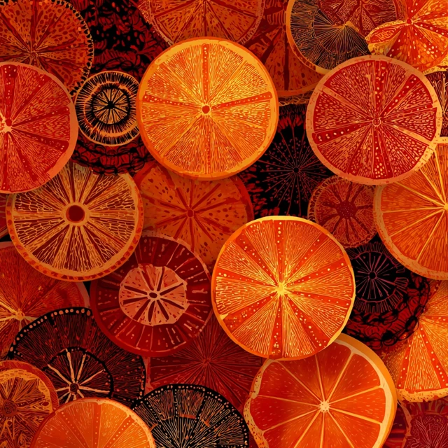 Orange Geometric Pattern Design