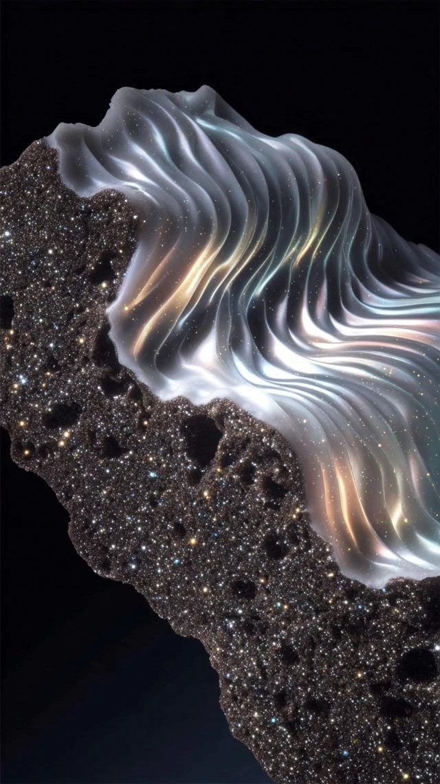 Cosmic Dessert Collage Creamy Ripples Galactic Dust