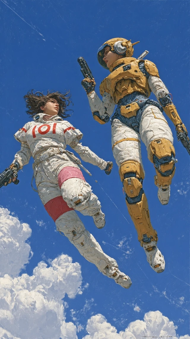 Sci-Fi Duel: Two Girls in Cyberpunk Combat