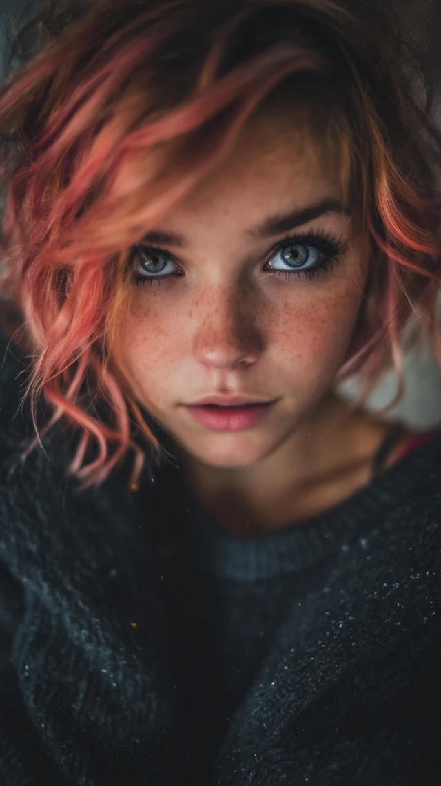 Pink Haired Girl Realistic Portrait HD Stunning Visuals