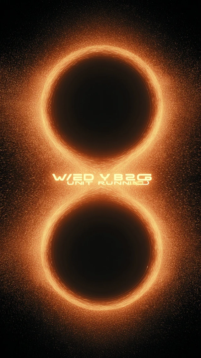 Cosmic Black Holes United By Running Illustration