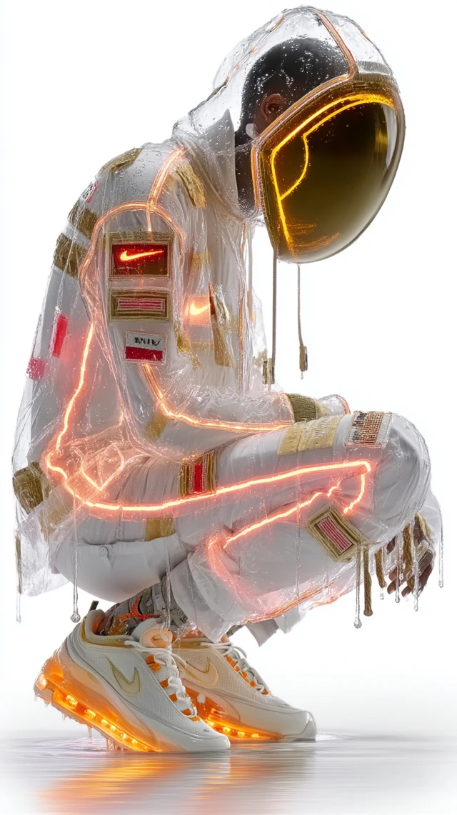 Futuristic Nike Outfit Digital Art Hyperreal