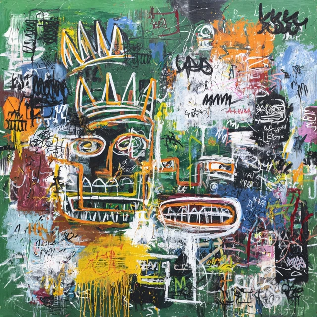 Basquiat Inspired Nigerian Art Abstract Painting