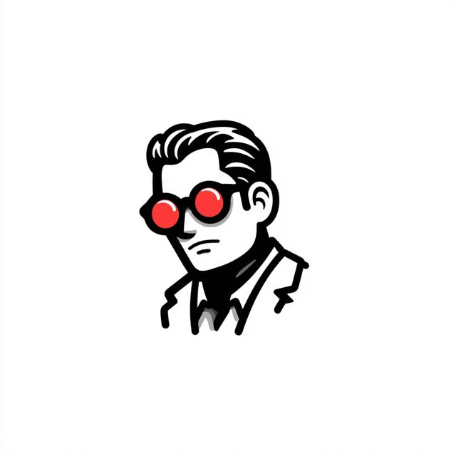 Slick Bad Boy Reddit Avatar Icon Isolated