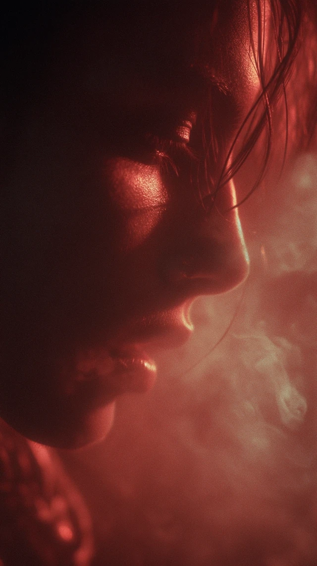 Cyberpunk Red Smoke Cityscape Scene