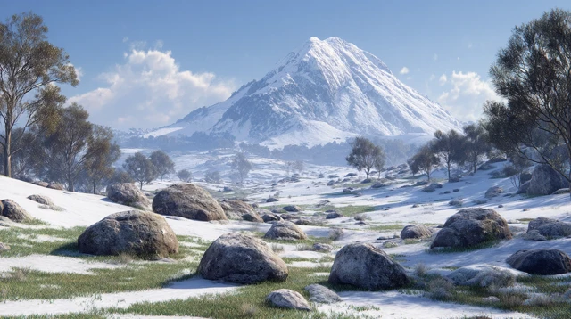 Snowy Mountain Landscape Photography