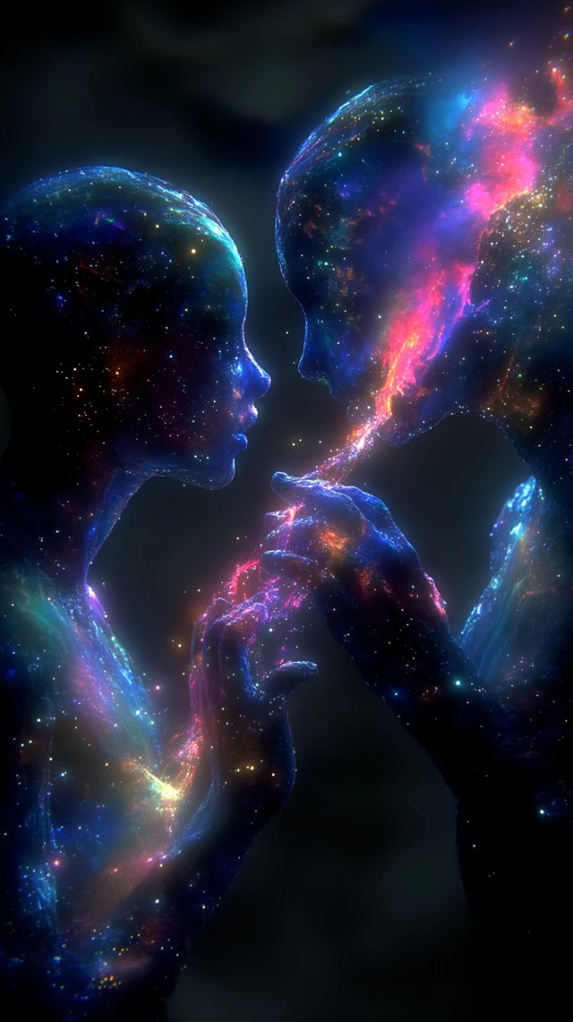 Cosmic Beings Meeting in Space