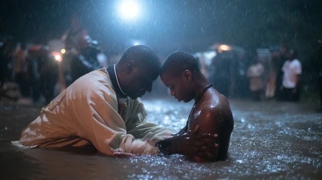 Baptism in South Africa During a Thunderstorm