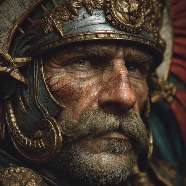 Photorealistic Portrait of a Guard Captain from 900 BC