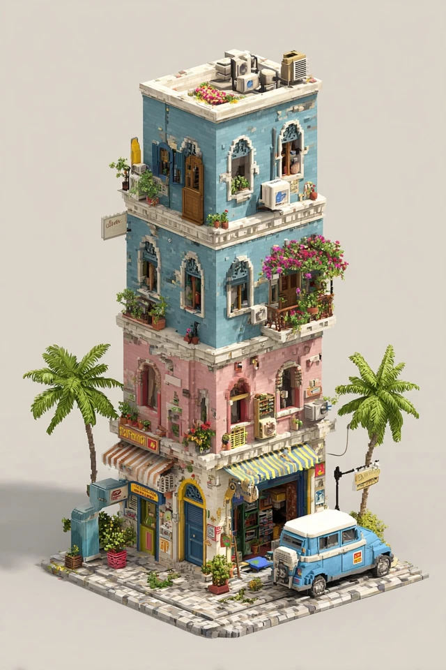 UAE Building with Shops Services and Residences
