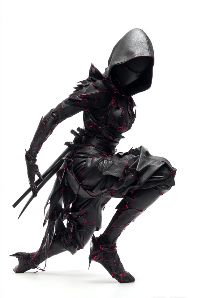 Female Ninja Mortal Kombat Style Obsidian Armor
