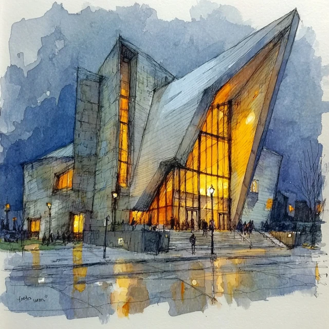 Denver Art Museum Sketch Blade Runner Inspired