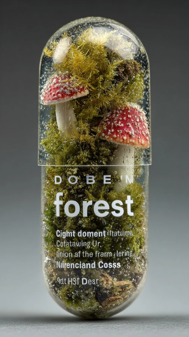 Vitamin Capsule Forest Design Photography