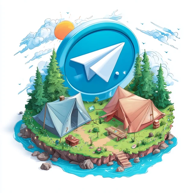 Telegram Camping Travel Group Logo