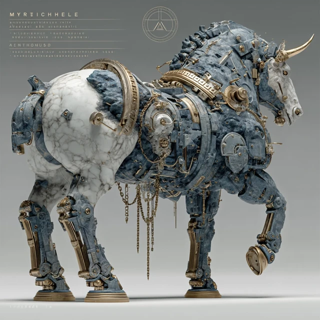 Mythic Apocalypse Centaur Biomechanical Warhorse Art