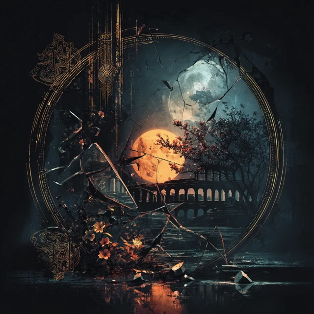 Broken Mirror Art Colosseum Forest Moon