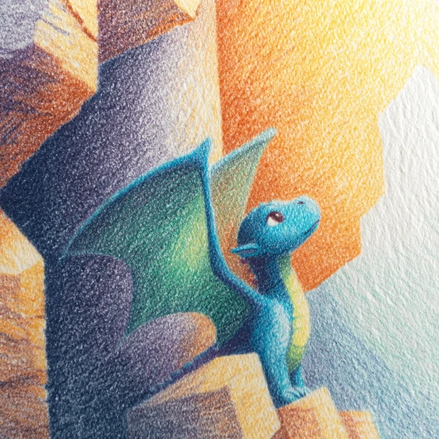 Cute Dragon Illustration for Kids Book