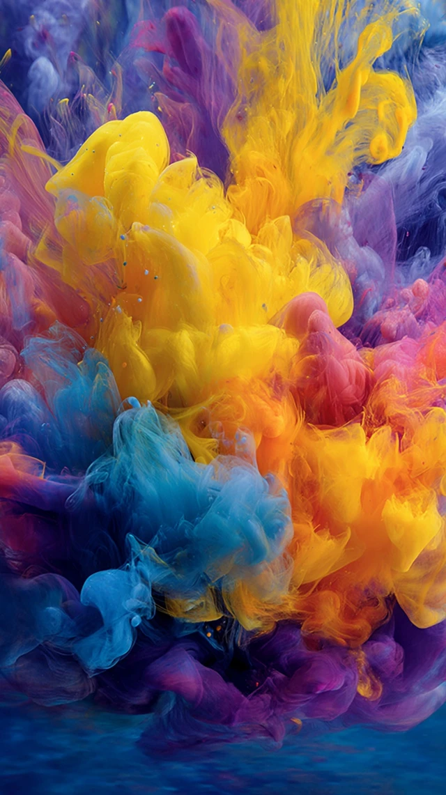 Abstract Smoke Background Fluid Motion Vibrant Colors