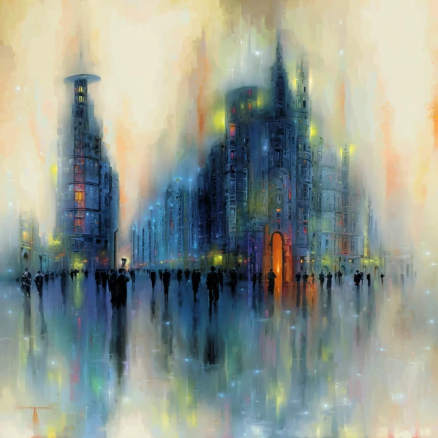 Giger Cityscape Futuristic Utopia Art