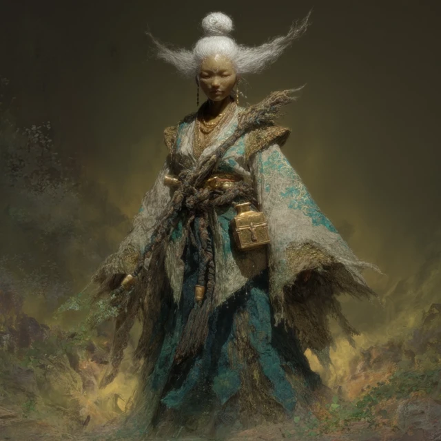 Asian Perfume Seller at Hot Springs Concept Art