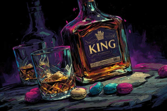 Whiskey Advertisement Concept Art with Bonbons