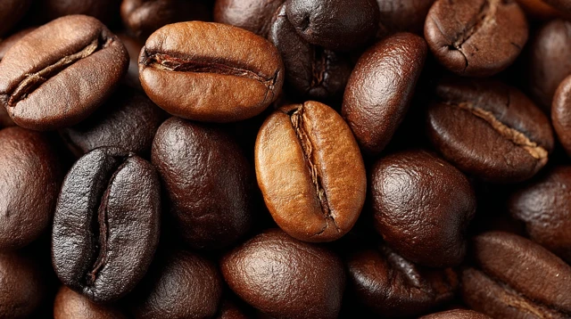 Close Up Coffee Beans Texture and Details