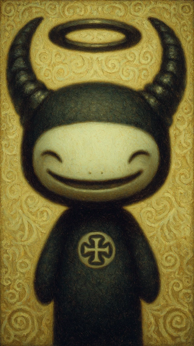 Smiling Rabbit Portrait in Pop Surrealism Style