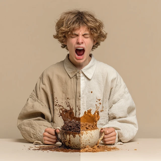 Coffee Spill Reaction A Tale of Two Emotions