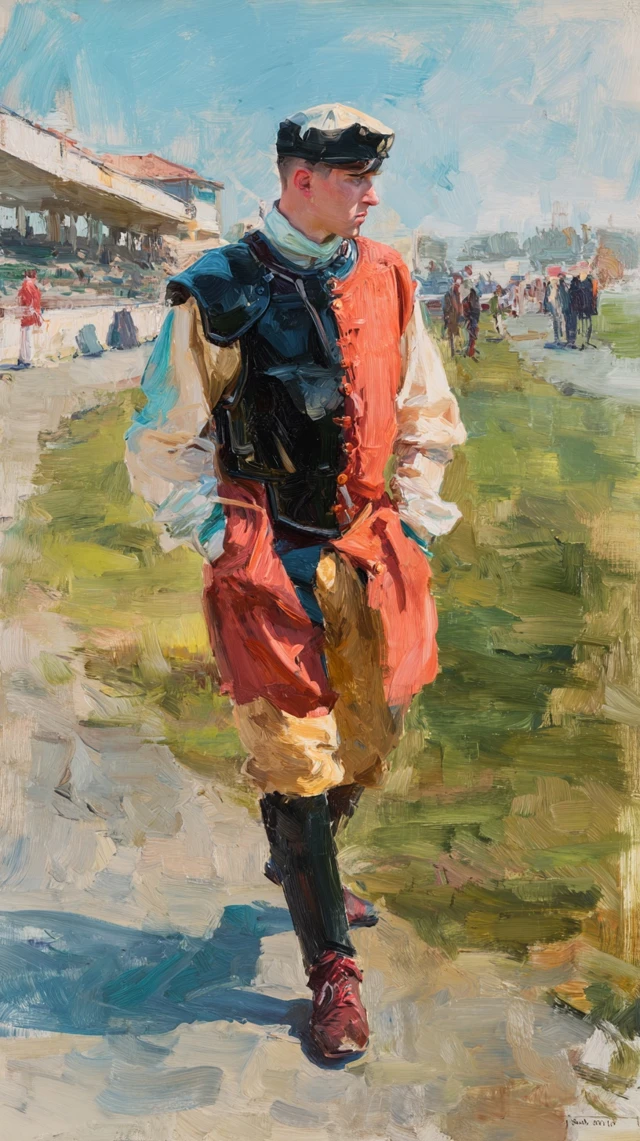 Oil Painting Portrait of a Knight
