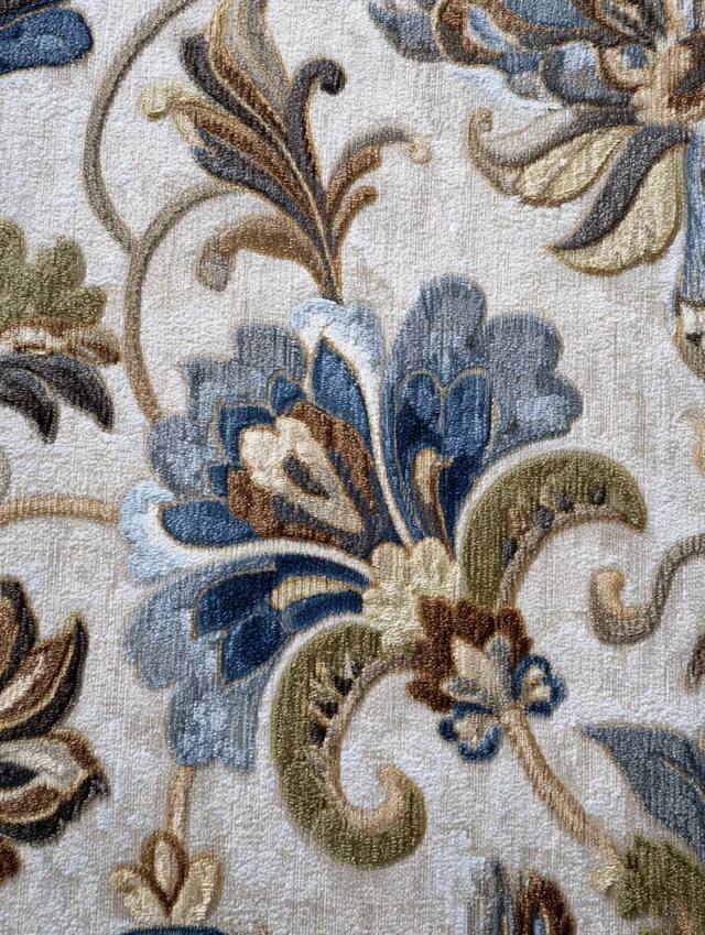 Floral Fabric Close Up Elegant Texture