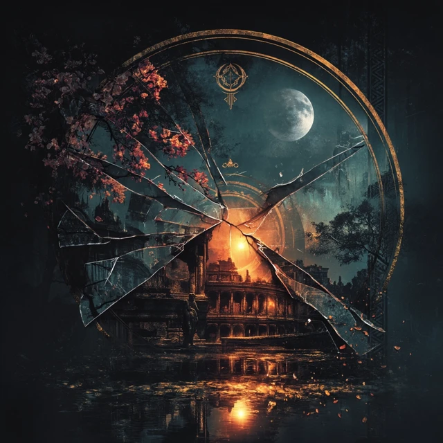 Broken Mirror Art Colosseum Forest Moon