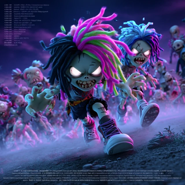 Cartoon Zombie Attack 3D CG Animation