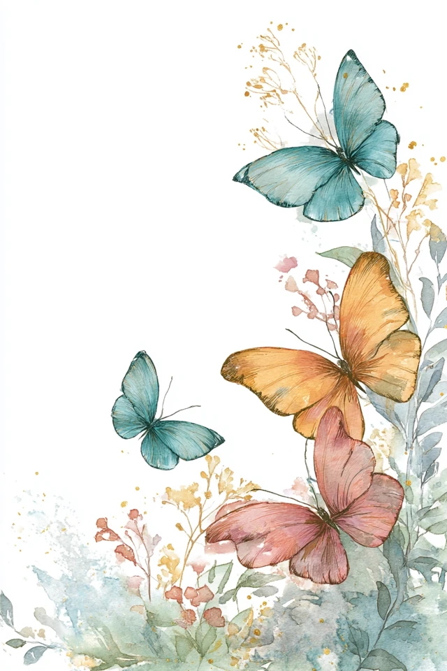 Watercolor Butterfly Journal Cover Design