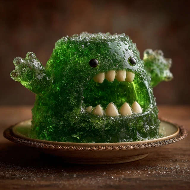 Jelly Monster Goopy Green Food Art
