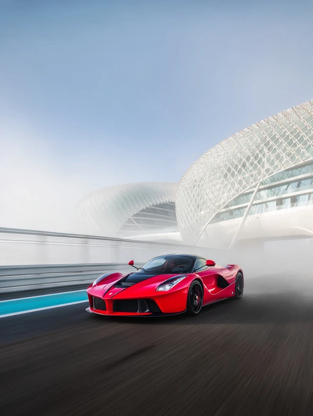 Red LaFerrari Abu Dhabi F1 Track