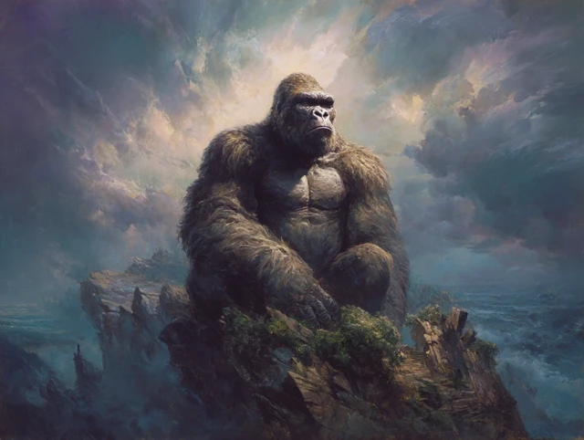 Gorilla Portrait by Boris Vallejo