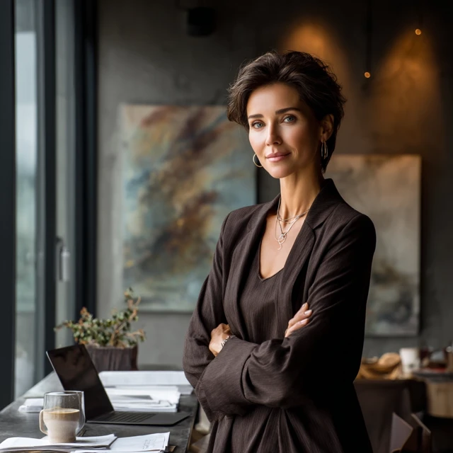 Professional Woman in Modern Office Setting