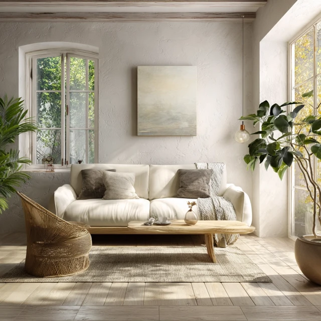 Modern Living Room Design Ultra Realistic Photo