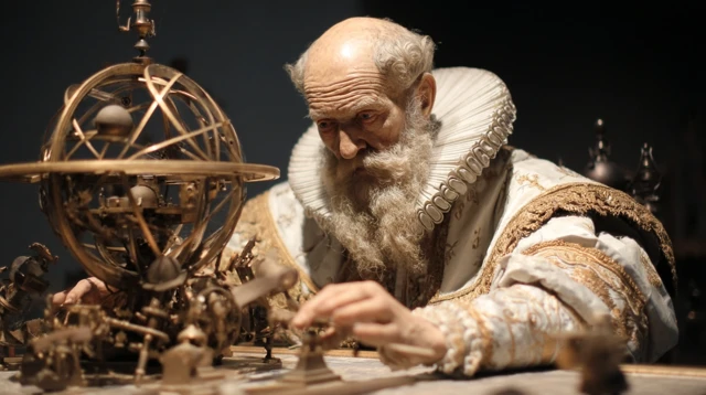 Antique Heliocentric Model and Astronomer