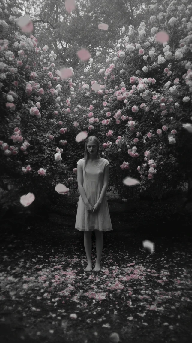 Dreamlike Rose Garden Scene