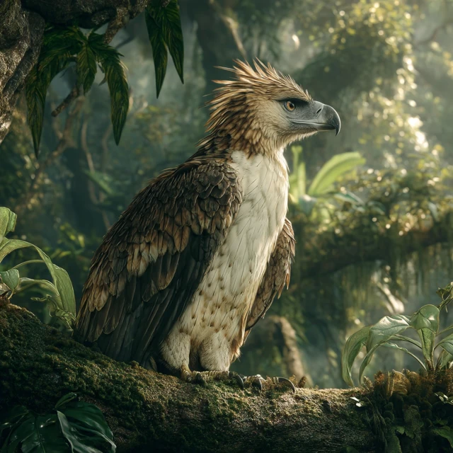 Philippine Eagle in Rainforest Realistic 8K