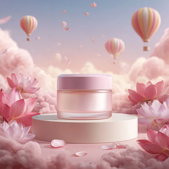 Luxury Cosmetic Jar Dreamy Pink Fantasy Product