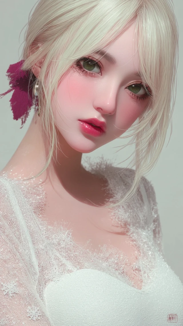 Anime Girl Illustration with Airbrushed CG Rendering