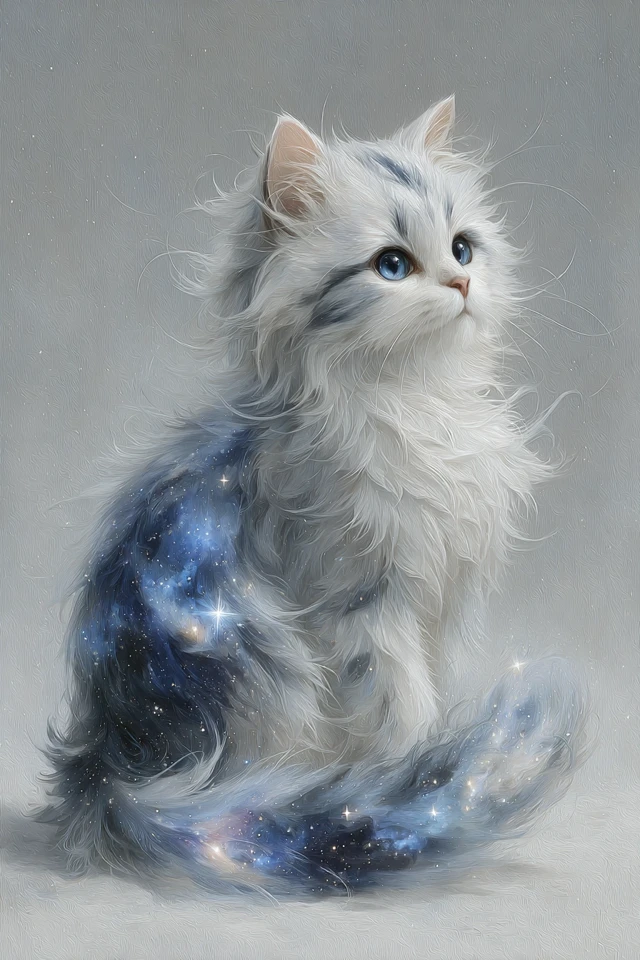 Galaxy Cat Watercolor Art