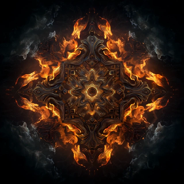 Abstract Energetic Song Cover Tribal Mystical Art